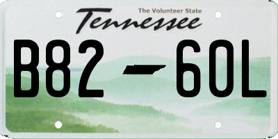 TN license plate B8260L