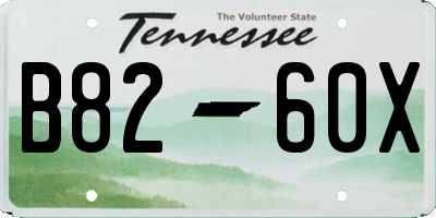 TN license plate B8260X