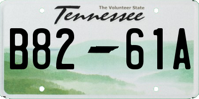 TN license plate B8261A
