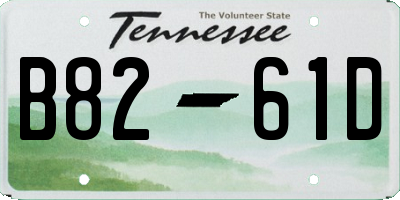 TN license plate B8261D