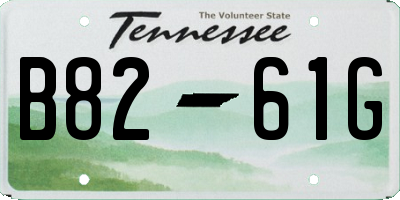 TN license plate B8261G