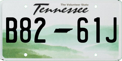 TN license plate B8261J