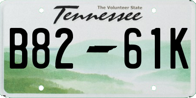 TN license plate B8261K