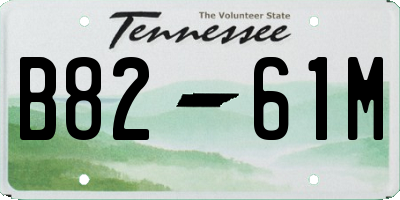 TN license plate B8261M