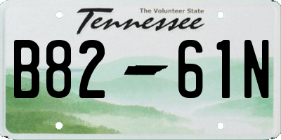 TN license plate B8261N
