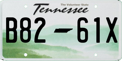 TN license plate B8261X