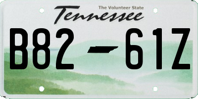 TN license plate B8261Z