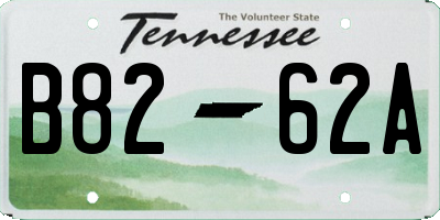 TN license plate B8262A