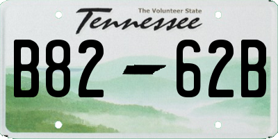 TN license plate B8262B