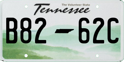 TN license plate B8262C