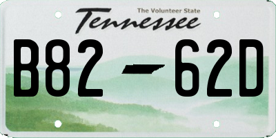 TN license plate B8262D