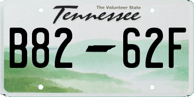 TN license plate B8262F