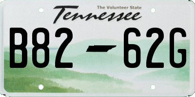 TN license plate B8262G