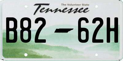 TN license plate B8262H