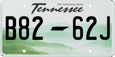 TN license plate B8262J