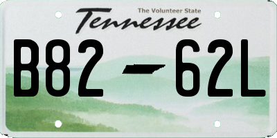 TN license plate B8262L