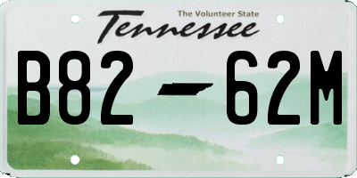 TN license plate B8262M