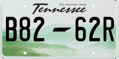 TN license plate B8262R