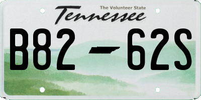 TN license plate B8262S