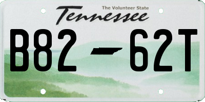 TN license plate B8262T