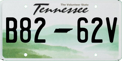 TN license plate B8262V