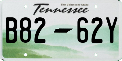 TN license plate B8262Y
