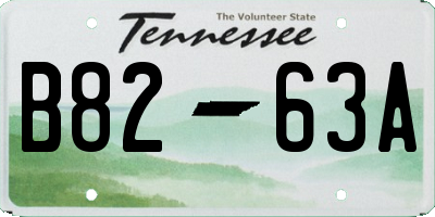 TN license plate B8263A
