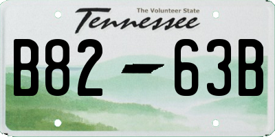 TN license plate B8263B