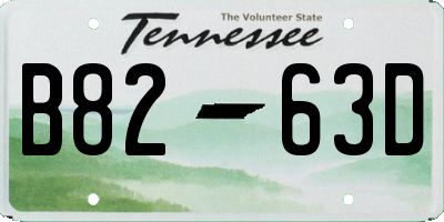 TN license plate B8263D