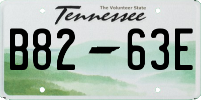 TN license plate B8263E