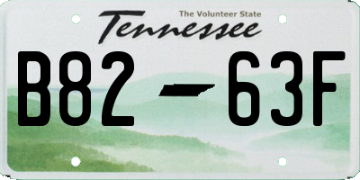 TN license plate B8263F