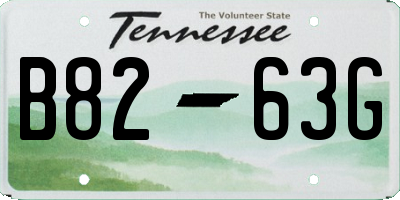 TN license plate B8263G