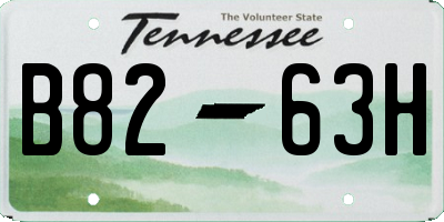 TN license plate B8263H