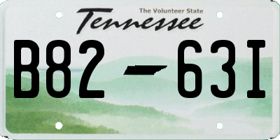 TN license plate B8263I