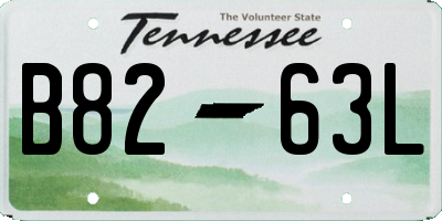 TN license plate B8263L