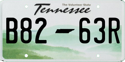 TN license plate B8263R