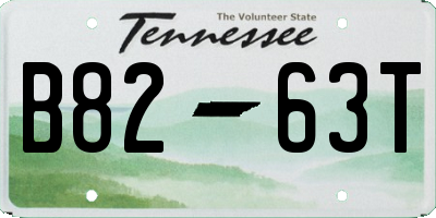 TN license plate B8263T