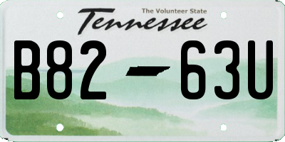 TN license plate B8263U
