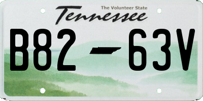 TN license plate B8263V