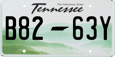TN license plate B8263Y