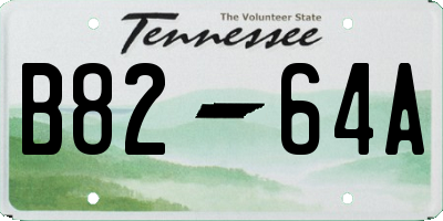 TN license plate B8264A