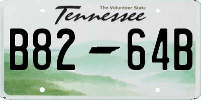 TN license plate B8264B