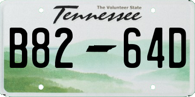 TN license plate B8264D