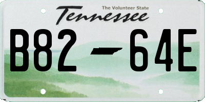 TN license plate B8264E