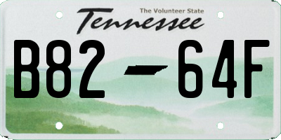 TN license plate B8264F