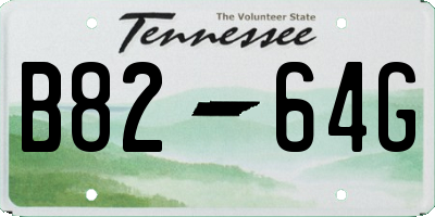 TN license plate B8264G