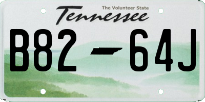 TN license plate B8264J