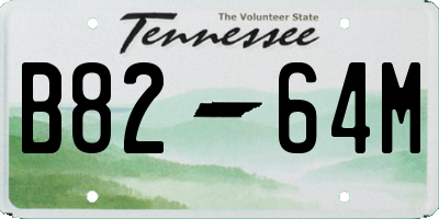 TN license plate B8264M