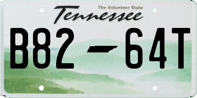TN license plate B8264T