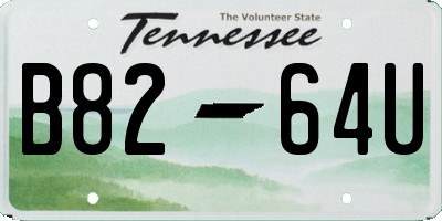 TN license plate B8264U